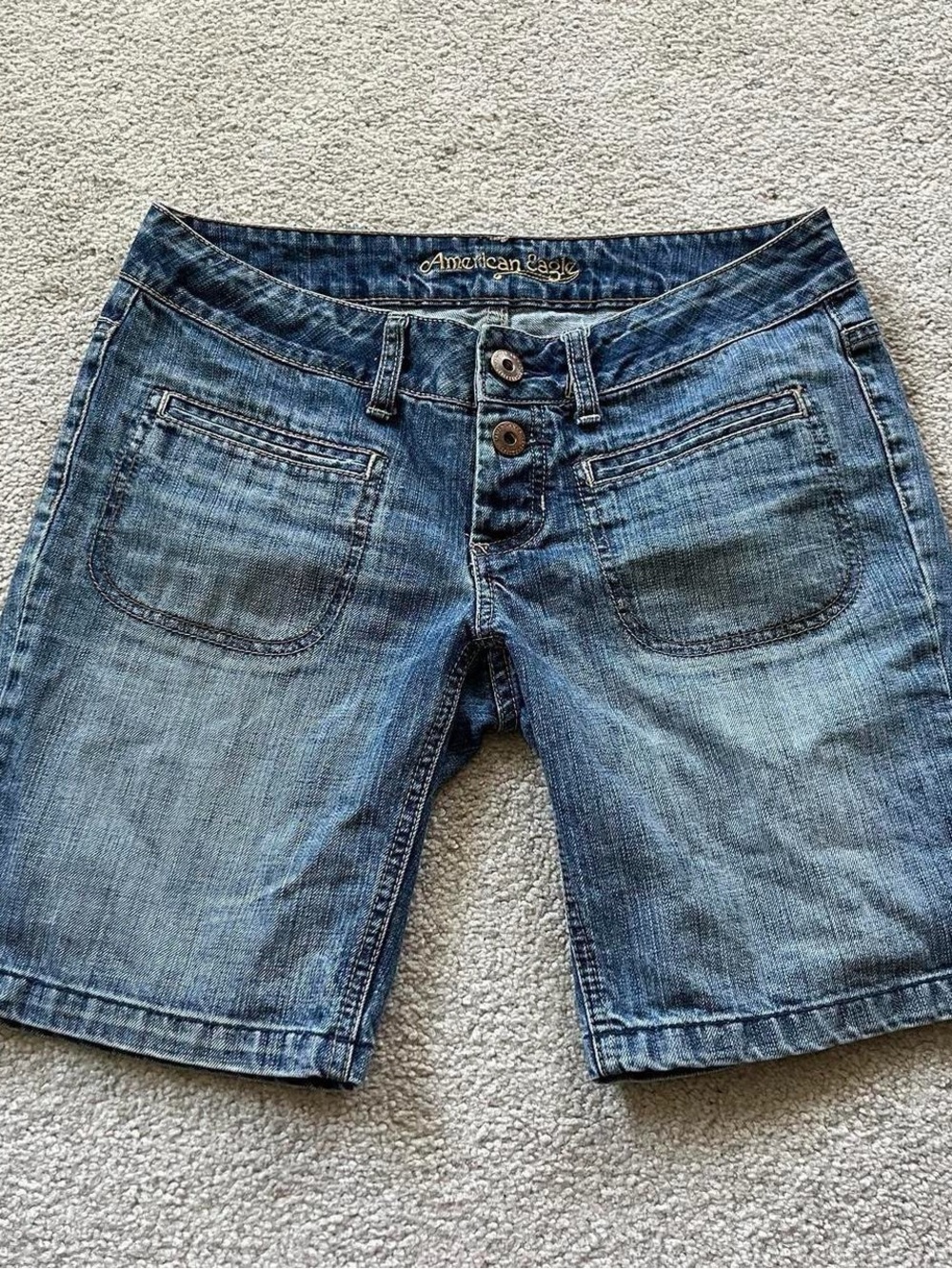 Y2K American Eagle Blue Denim Shorts